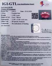 13.19 Ratti Natural Ruby with Govt Lab Certificate-(5661)